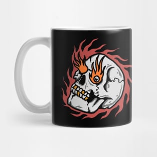 burning skull Mug